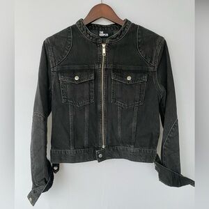 The Kooples black rider denim jacket (Size M)